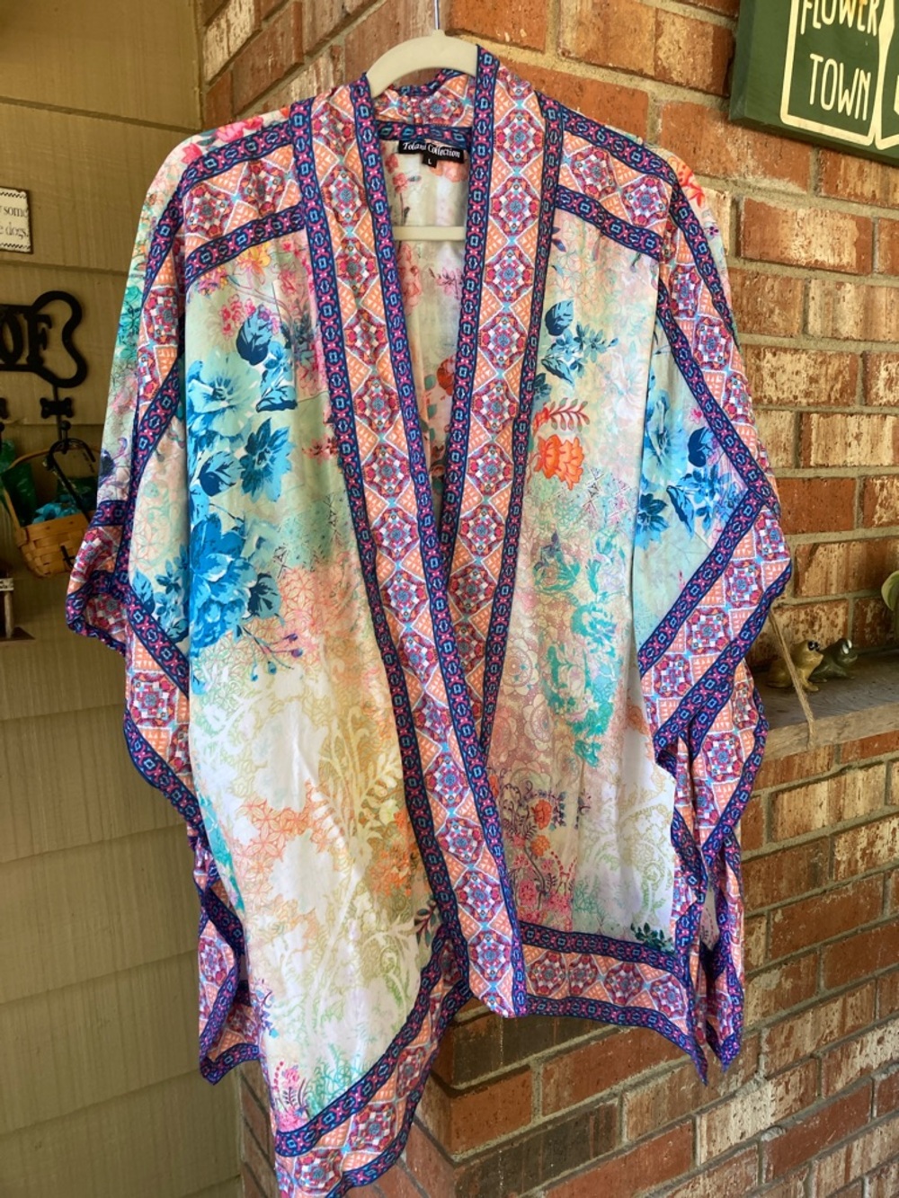 Tolani Pastel Floral Open Kimono from Anthropology